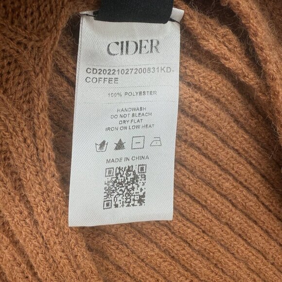 NWT CIDER 2 Piece Sweater Dresses for Women Winter Slit Long 0X Coffee Plus Size - Picture 4 of 16